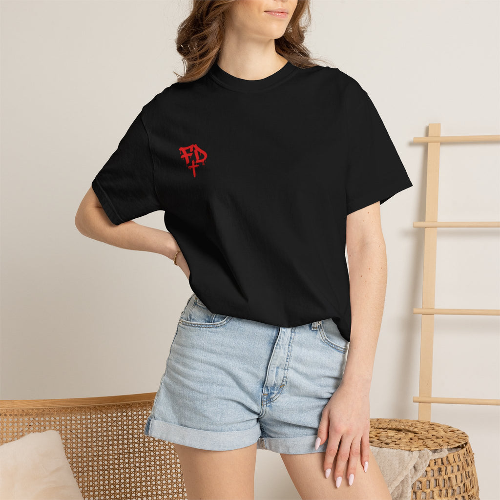 Faded District Angel Illustration T-Shirt | Back Graphic Streetwear