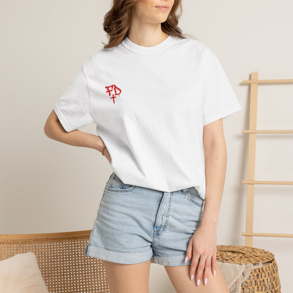 Faded District Angel Illustration T-Shirt | Back Graphic Streetwear