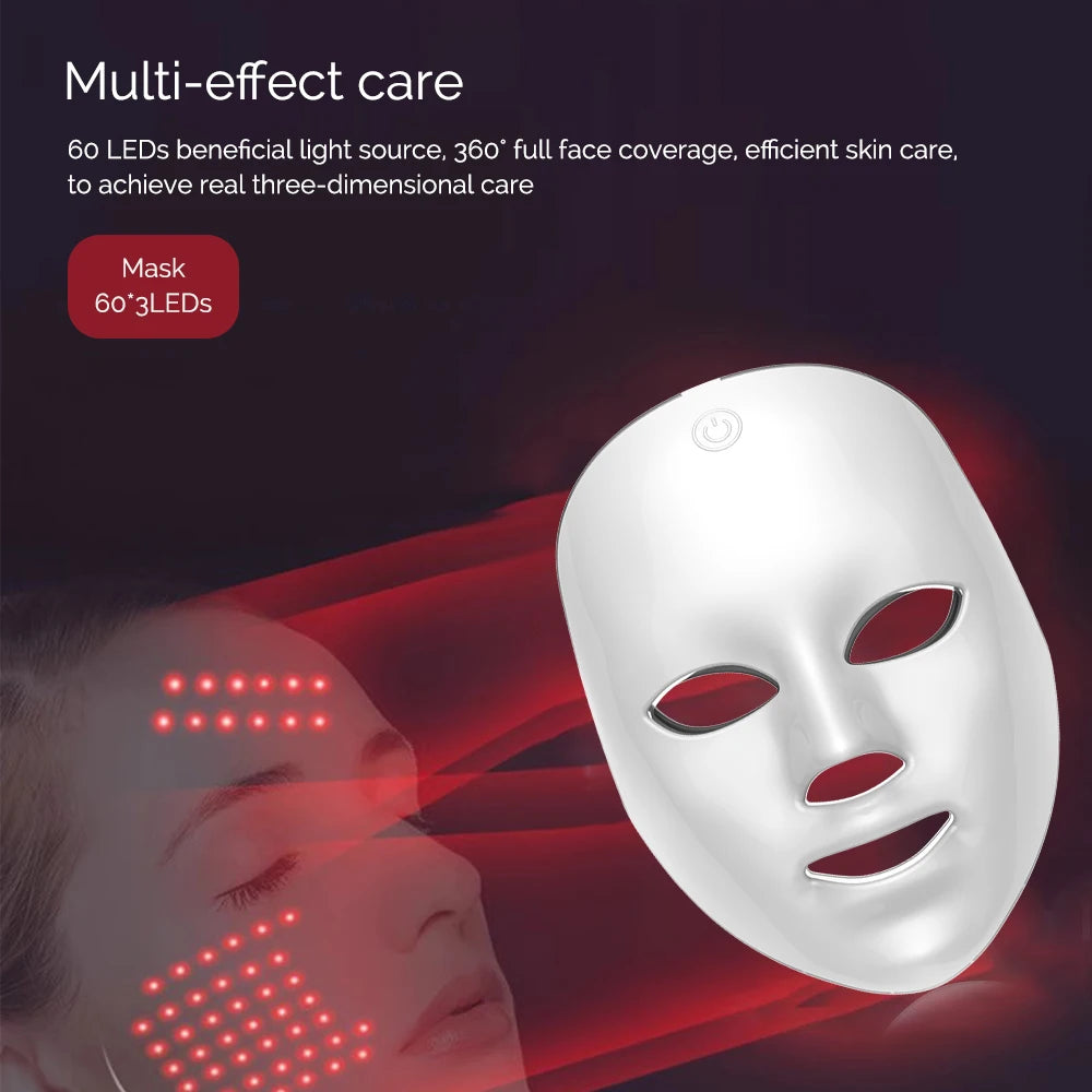 7 Color LED Facial Mask for Skin Firming & Rejuvenation