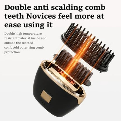 Mini Wireless Hair Straightening Comb – Portable & Anti-Scald