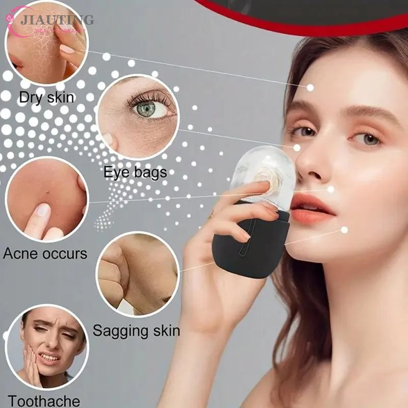 Ice Face Roller And Gua Sha Massage Set For Facial Care
