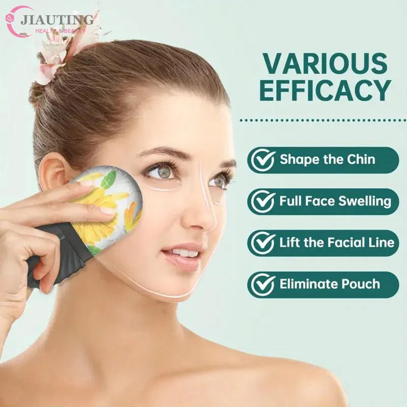 Ice Face Roller And Gua Sha Massage Set For Facial Care