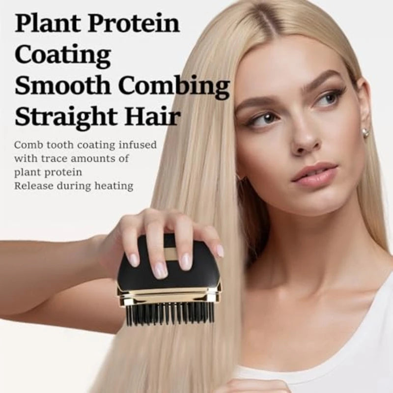 Mini Wireless Hair Straightening Comb – Portable & Anti-Scald