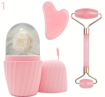 Ice Face Roller And Gua Sha Massage Set For Facial Care