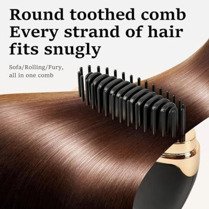 Mini Wireless Hair Straightening Comb – Portable & Anti-Scald