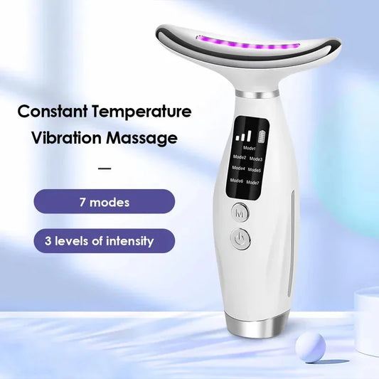 7-Color LED Light Therapy Face and Neck Massager