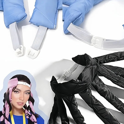 Heatless Curling Headband Set With Satin Sleep Bonnet