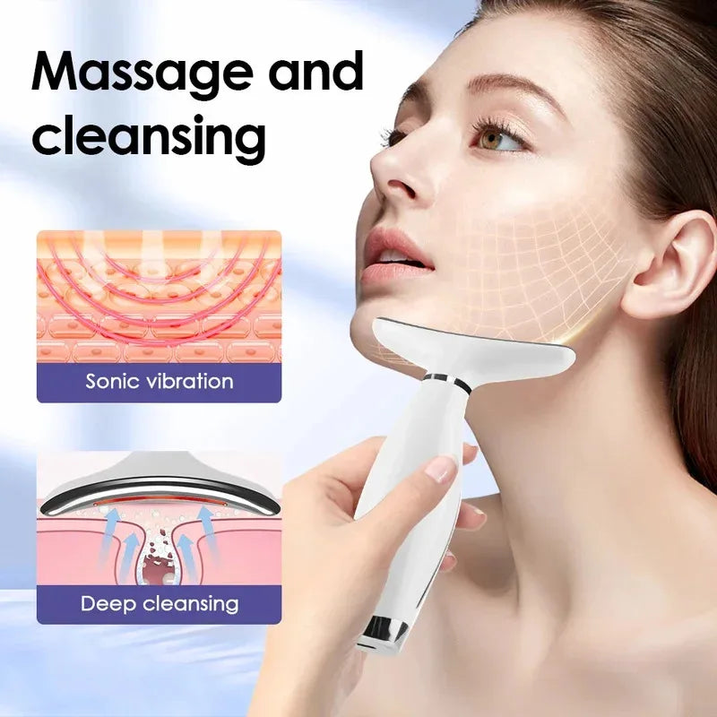 7-Color LED Light Therapy Face and Neck Massager