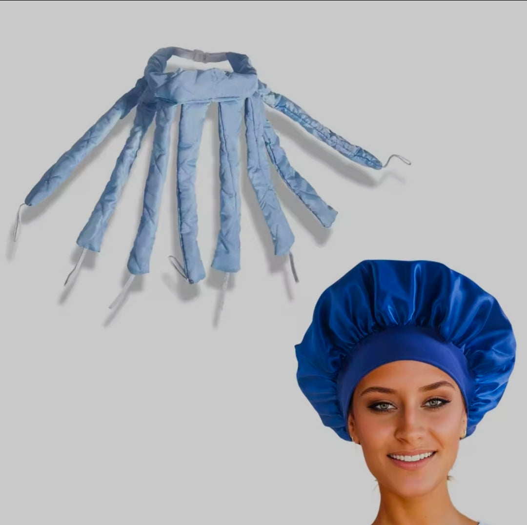 Heatless Curling Headband Set With Satin Sleep Bonnet